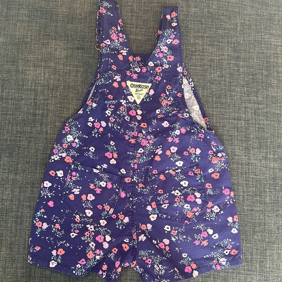 OshKosh Floral Shortalls - Picture 3 of 3
